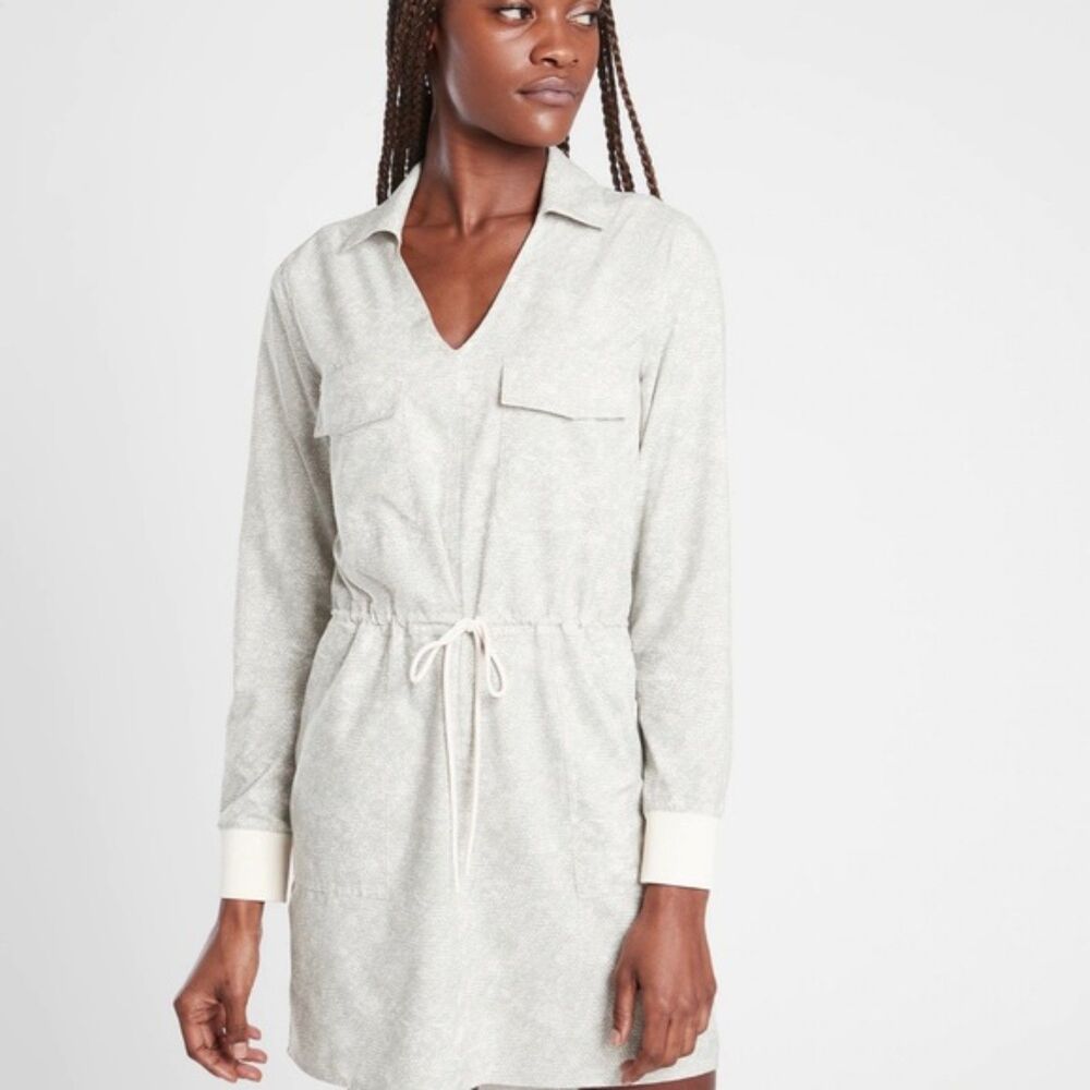 Athleta | Zuma Print Athletic Collared Athletic Shirtdress | Medium